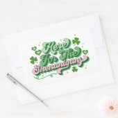 Hier voor de Shenanigans St Patrick's Day Rechthoekige Sticker (Envelop)