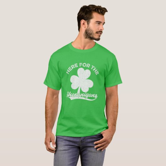 Hier voor de Shenanigans St Patricks Day Shamrock T-shirt (Voorkant volledig)