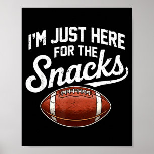 Hier voor de snacks amerikaans voetbal grappige vr poster