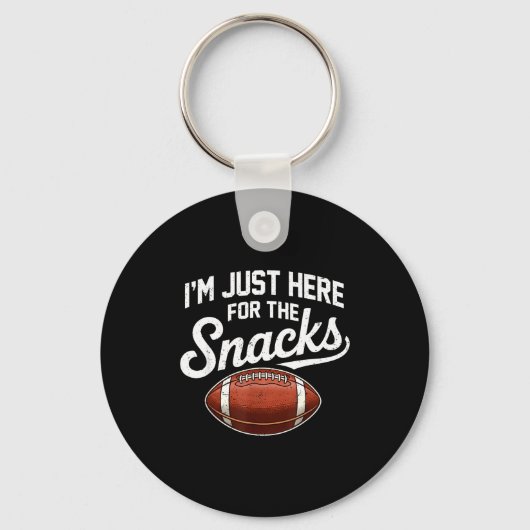 Hier voor de snacks amerikaans voetbal grappige vr sleutelhanger (Voorkant)