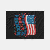 Hier voor de snacks en Freedom  4th of Jul Fleece Deken (Voorkant (Horizontaal))