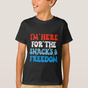 Hier voor de snacks en vrijheid 4th of July Boys G T-shirt