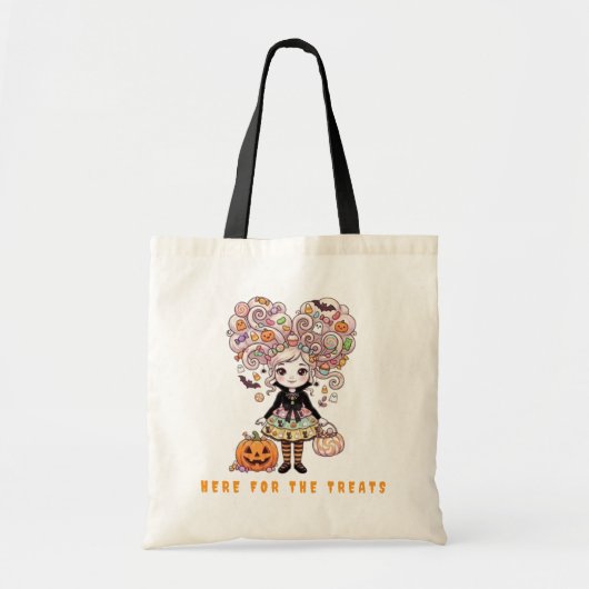 Hier Voor De Snoepjes Tote Bag (Voorkant)