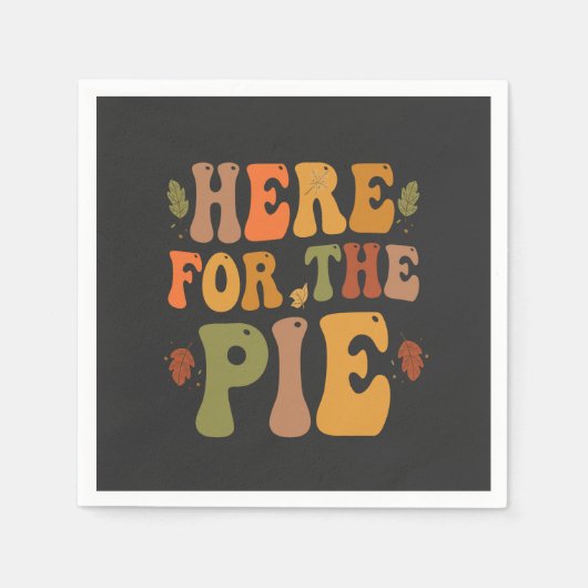 Hier voor de taart Funny Thanksgiving Autumn Pie Servet (Voorkant)