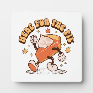 Hier voor de Taart - Grappige Thanksgiving Pompoen Fotoplaat