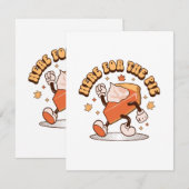 Hier voor de taart - Grappige Thanksgiving pompoen Informatiekaartje (Voorkant / Achterkant)