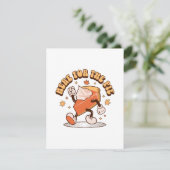 Hier voor de taart - Grappige Thanksgiving pompoen Informatiekaartje (Staand voorkant)