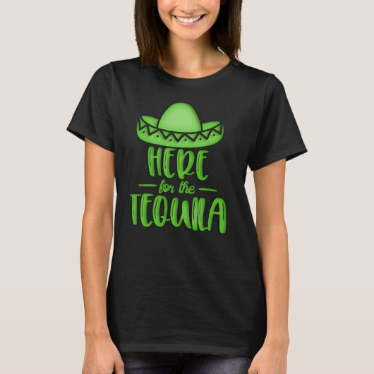 Hier voor de Tequila Limoen Neon Green Fiesta T-shirt (Voorkant)