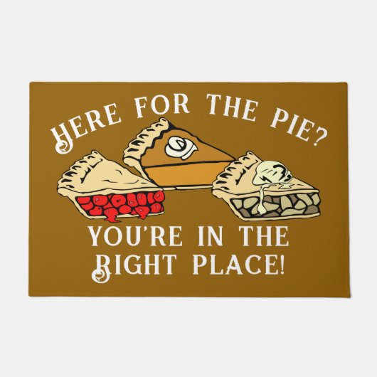 Hier voor de Thanksgiving Pie Deurmat (Voorkant)