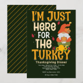 Hier voor de Thanksgiving van Turkije uitgenodigd Feestdagenkaart (Voorkant / Achterkant)