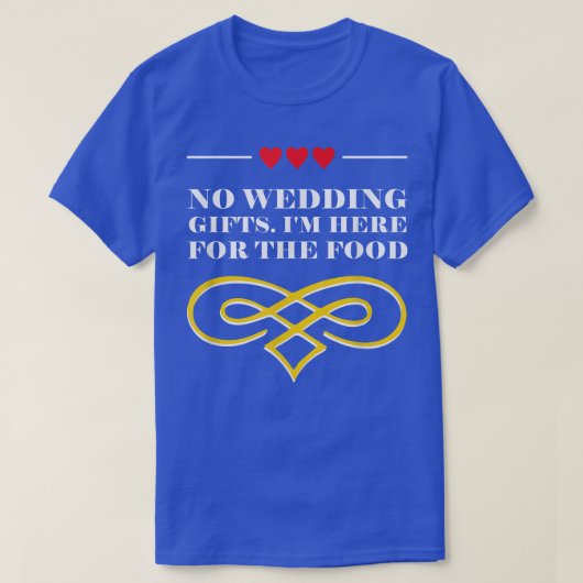 Hier voor de voedselweddenschap Gastbride en Groom T-shirt (Design voorkant)