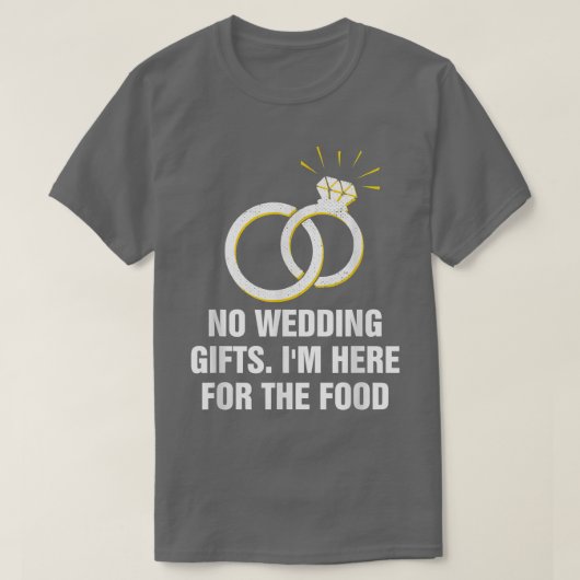 Hier voor de voedselweddenschap Gastbride en Groom T-shirt (Design voorkant)