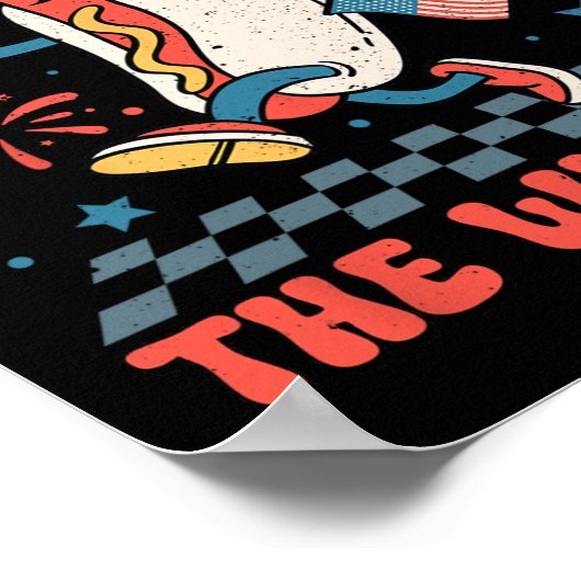 Hier voor de Wieners 4 juli Patriottische Mannen W Poster