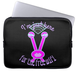 Hier voor de WiFi-roze ruimte Alien-laptophoes Laptop Sleeve