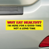 Hier voor een goede tijd, niet lang bumpersticker (Op auto)
