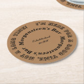 Hier voor een Good Time Bar of Man Cave Name Ronde Kartonnen Onderzetter (Gebogen)