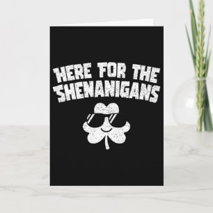 Hier voor grapjes Funny St. Patrick's Day Mannen V Kaart