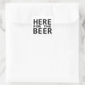 Hier voor het bier eenvoudige zwart witte stickers (Tas)
