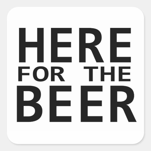 Hier voor het bier eenvoudige zwart witte stickers (Voorkant)
