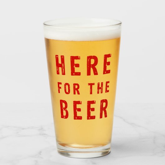 Hier voor het bier glas (Voorkant gevuld)