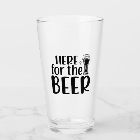 Hier voor het bier! glas (Voorkant)