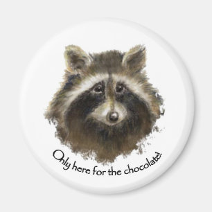 Hier voor het Chocolade, het Cute Raccoon, het Die Magneet