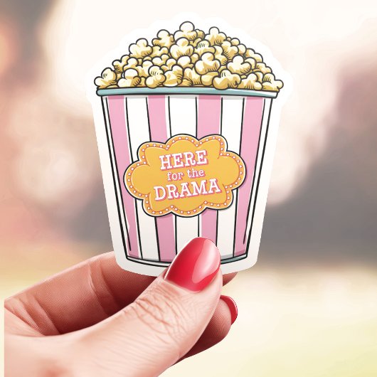 Hier voor het drama Popcorn Vinyl Sticker