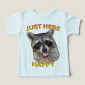Hier voor het Happy Raccoon Peuter T-shirt (Design voorkant)