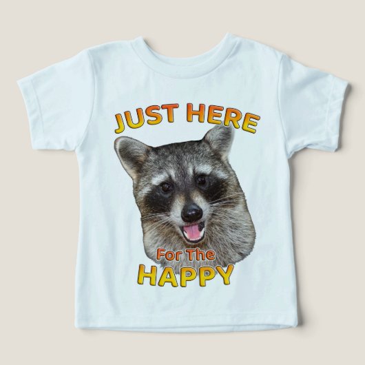Hier voor het Happy Raccoon Peuter T-shirt (Design voorkant)