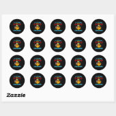 Hier voor het ijs en de eendenjacht ronde sticker (Vel)