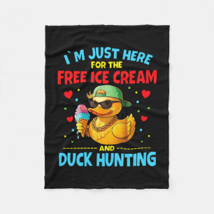 Hier voor het ijs en de jacht op eenden fleece deken