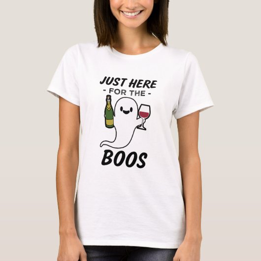 Hier voor het shirt van Boos grappige wijn Hallowe (Voorkant)