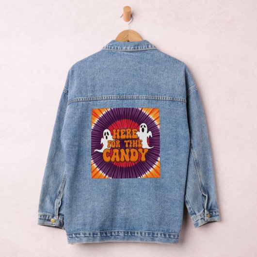 "Hier voor het Snoep" Halloween Denim Jacket (Hangar)