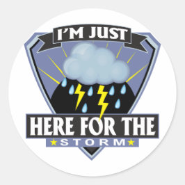 Hier voor het Storm Ronde Sticker