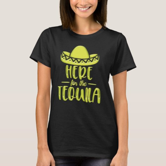 Hier voor het Tequila Lime Neon Gele Feest T-shirt (Voorkant)