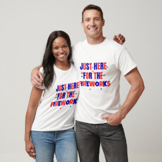 Hier voor het vuurwerk Funny Patriotic T-shirt