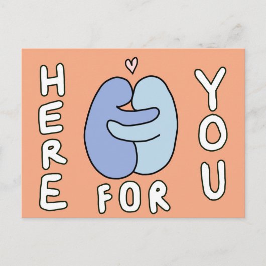 Hier voor jou wenskaart briefkaart (Voorkant)