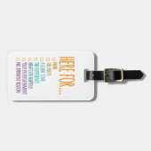 Hier voor nu bagagelabel (Voorkant horizontaal)