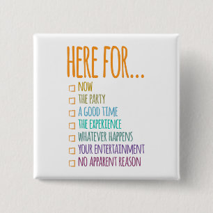 Hier voor nu vierkante button 5,1 cm