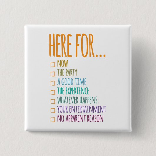 Hier voor nu vierkante button 5,1 cm (Voorkant)