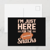 Hier voor Snacks Football Player Coach Game Uitnodiging Briefkaart (Voorkant / Achterkant)