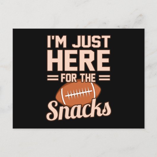 Hier voor Snacks Football Player Coach Game Uitnodiging Briefkaart (Voorkant)