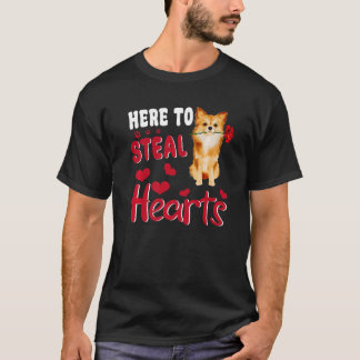 Hier voor Steal Hearts Funny Pomeranian Dog Valent T-shirt