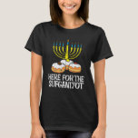 Hier voor Sufganiyot Hanukkah Chanukah Pajama PJs T-shirt<br><div class="desc">Hier voor Sufganiyot Hanukkah Chanukah Pajama PJs.</div>