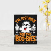 Hier voor The Boo-bies Ghost Grappig Stout Kaart (Gele Bloem)