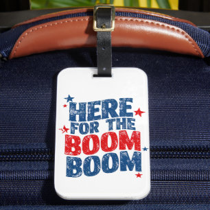 Hier voor The Boom 4 juli Patriottisch Bagagelabel