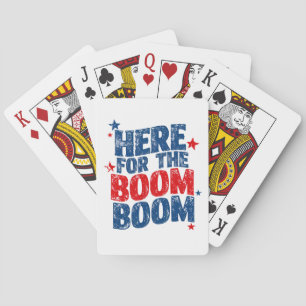 Hier voor The Boom 4 juli Patriottisch  Pokerkaarten