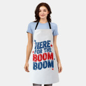 Hier voor The Boom 4 juli Patriottisch Schort (Gedragen)
