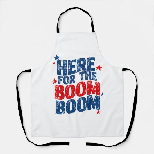 Hier voor The Boom 4 juli Patriottisch Schort (Voorkant)