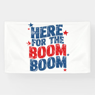 Hier voor The Boom 4 juli patriottisch  Spandoek